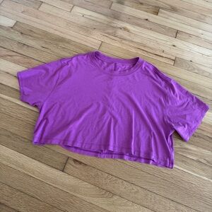 Lululemon Loose Fit Cropped T-Shirt Purple Magenta